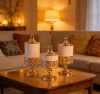Rose gold high-legged European-style cans, European court-style sealed cans, light luxury carved decorative storage cans for living room tables, wholesale Application Scenario